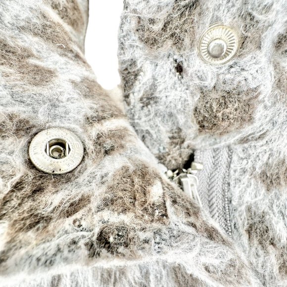 Old Navy Maternity Coat Women's XL Gray Leopard Print Zip and Waist Tie Closure - Picture 4 of 12